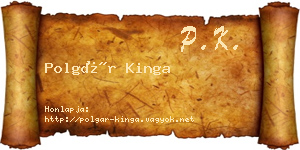 Polgár Kinga névjegykártya