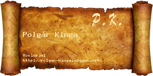 Polgár Kinga névjegykártya